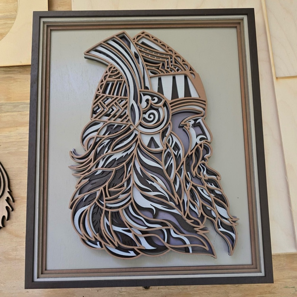 Viking Warrior 3D Wall Art